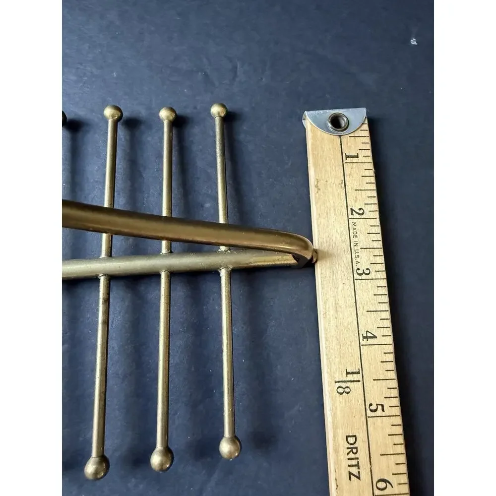 Vintage Brass Tie Belt Valet Hanger MCM Retro